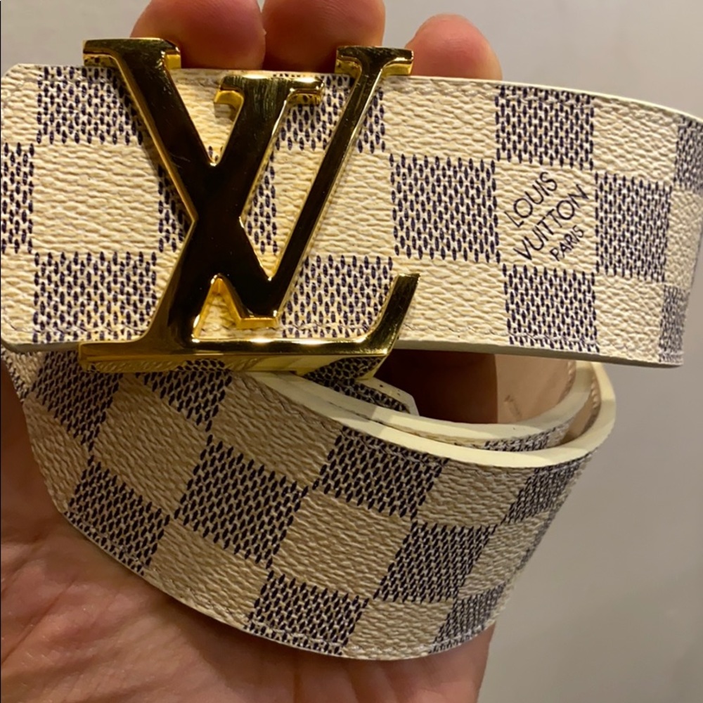 NeW Louis Vuitton azur checkeredBelt